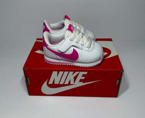 Nike Other - Nike Cortez EasyOn TD White Laser Fuchsia DM0952-104 Toddler Size 4C
